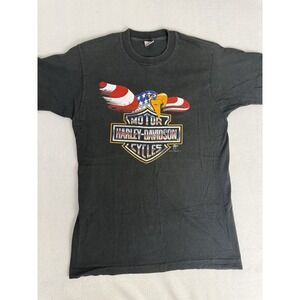 Vintage 1986 Harley Davidson The Eagle Has Landed T shirt USA Single Stitch L